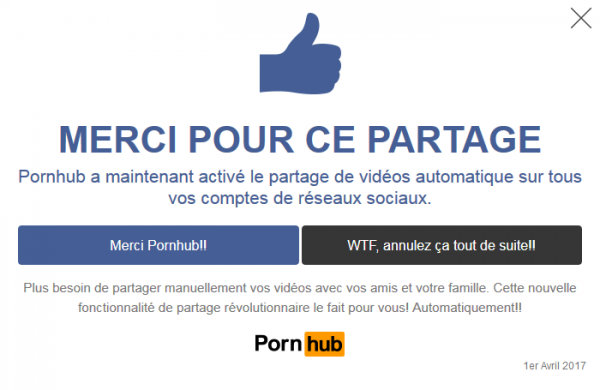insolite avril blague facebook partage poisson pornhub