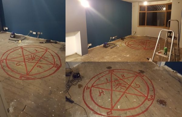 insolite blague pentacle proprietaire sol