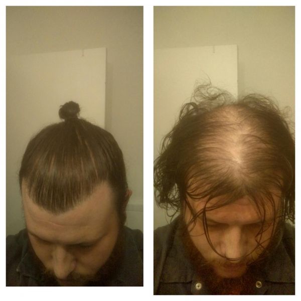 insolite bun cheveux chignon homme