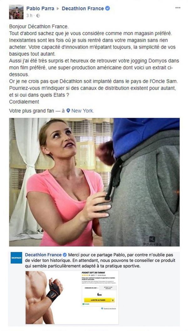 insolite community decathlon facebook humour manager