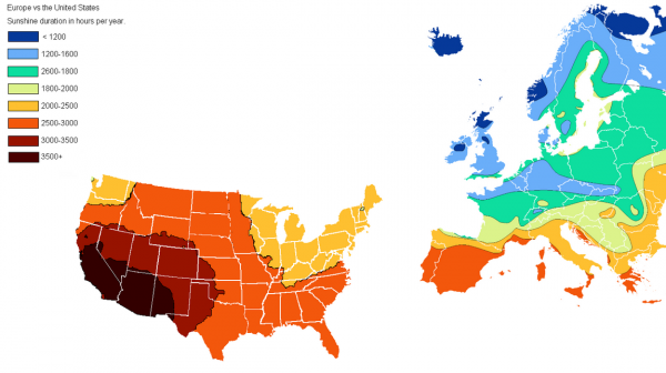 insolite carte ensoleillement etats-unis europe heure pays soleil