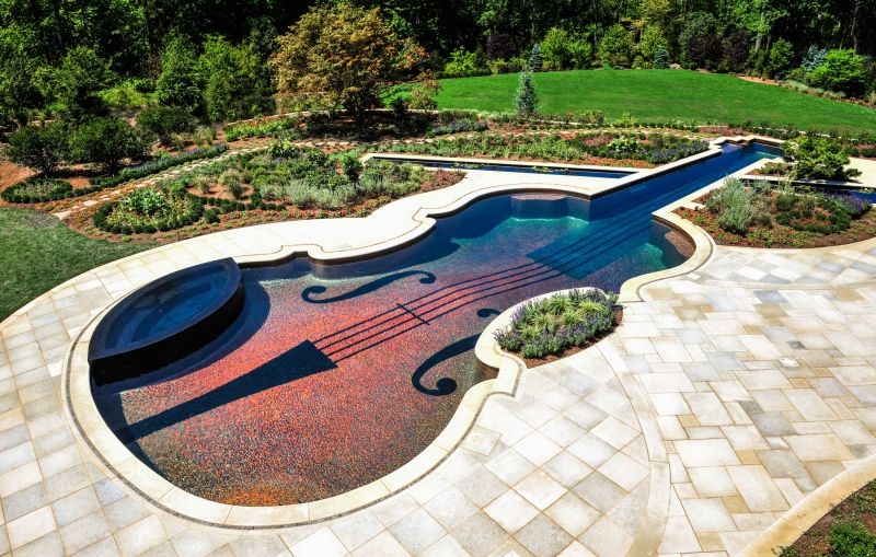insolite piscine violon