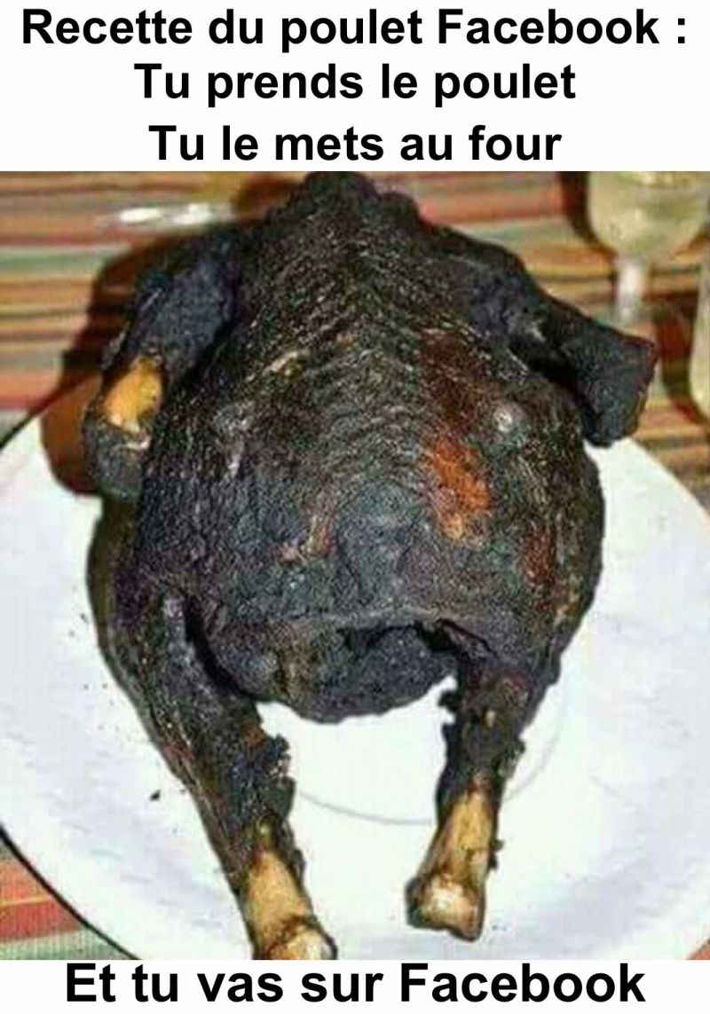 insolite facebook four poulet recette