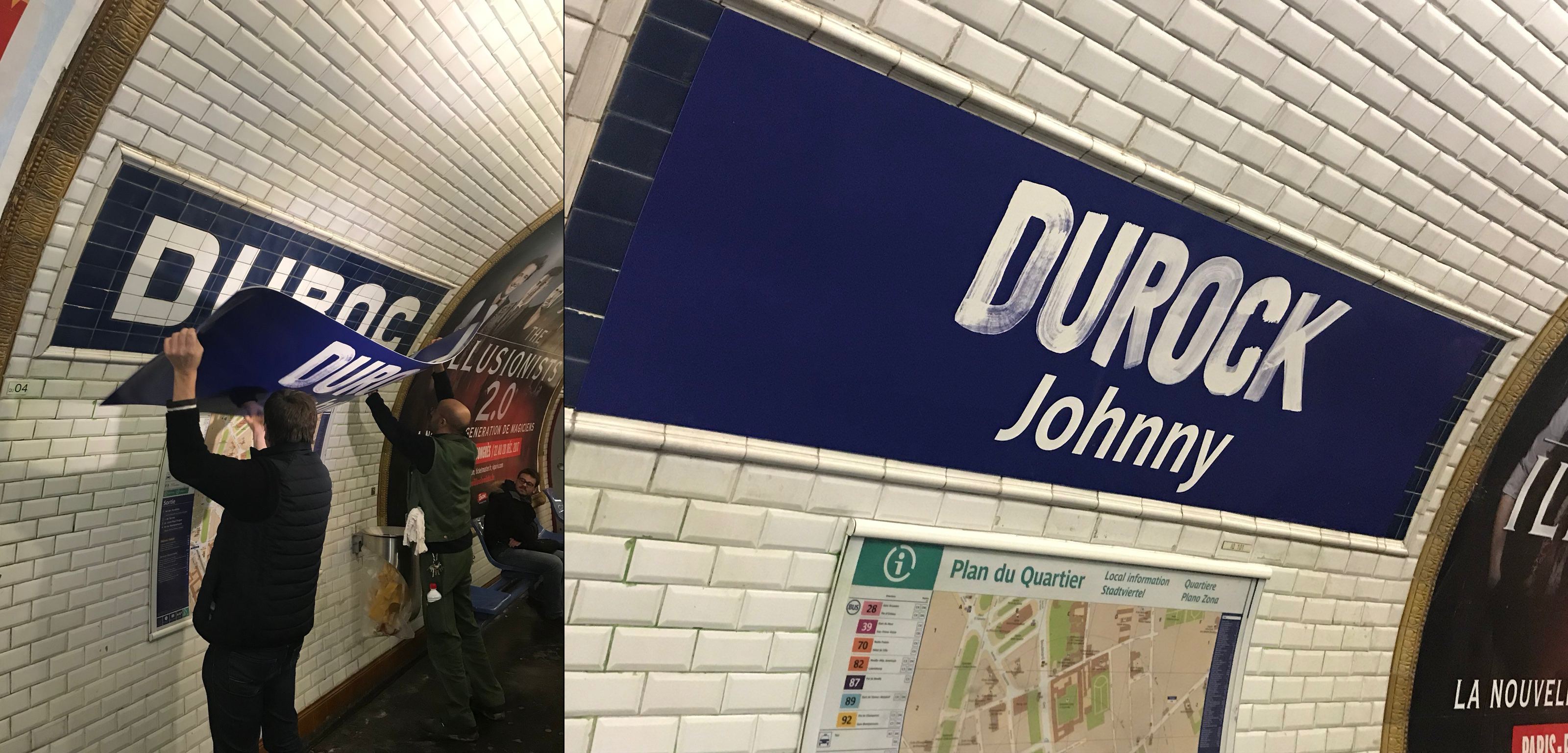 La station de métro Duroc débaptisée en hommage à Johnny Hallyday