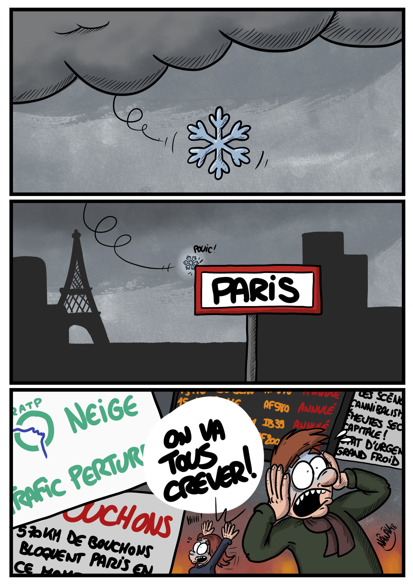 Quand il neige à Paris