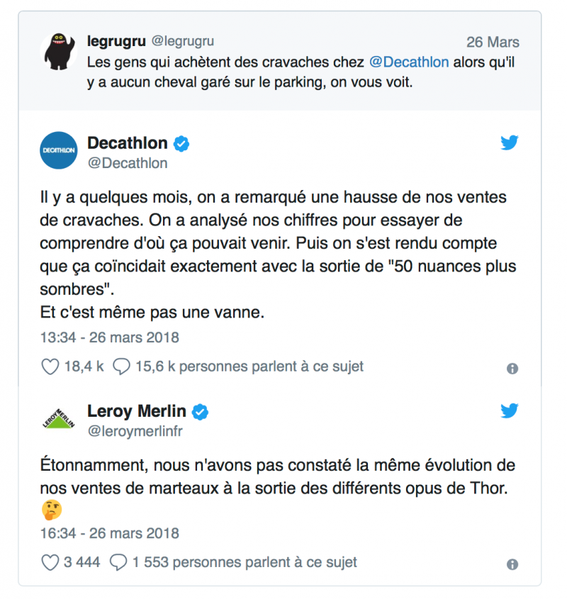 insolite blague cravache decathlon leroy merlin twitter