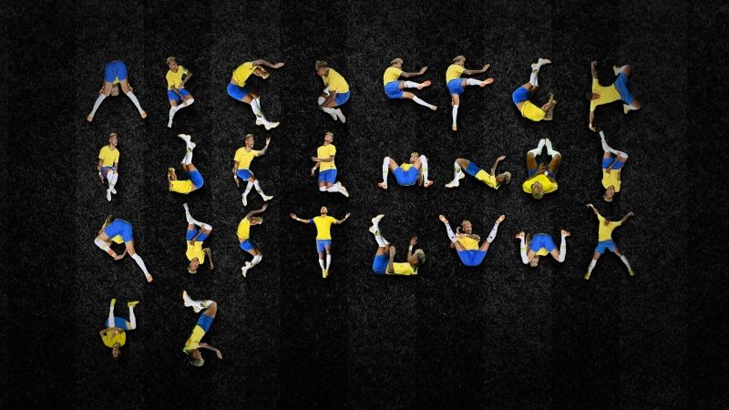 insolite 2018 alphabet coupe football monde neymar roulade russie typographie