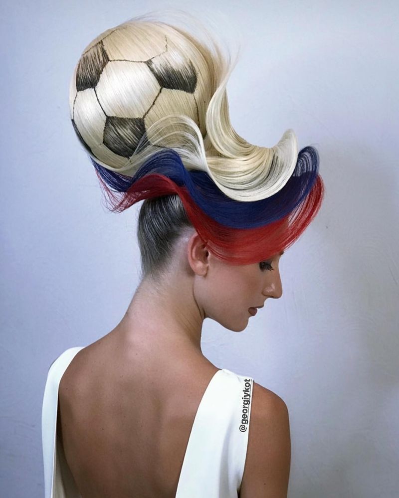 insolite 2018 ballon coiffure coupe football monde russie