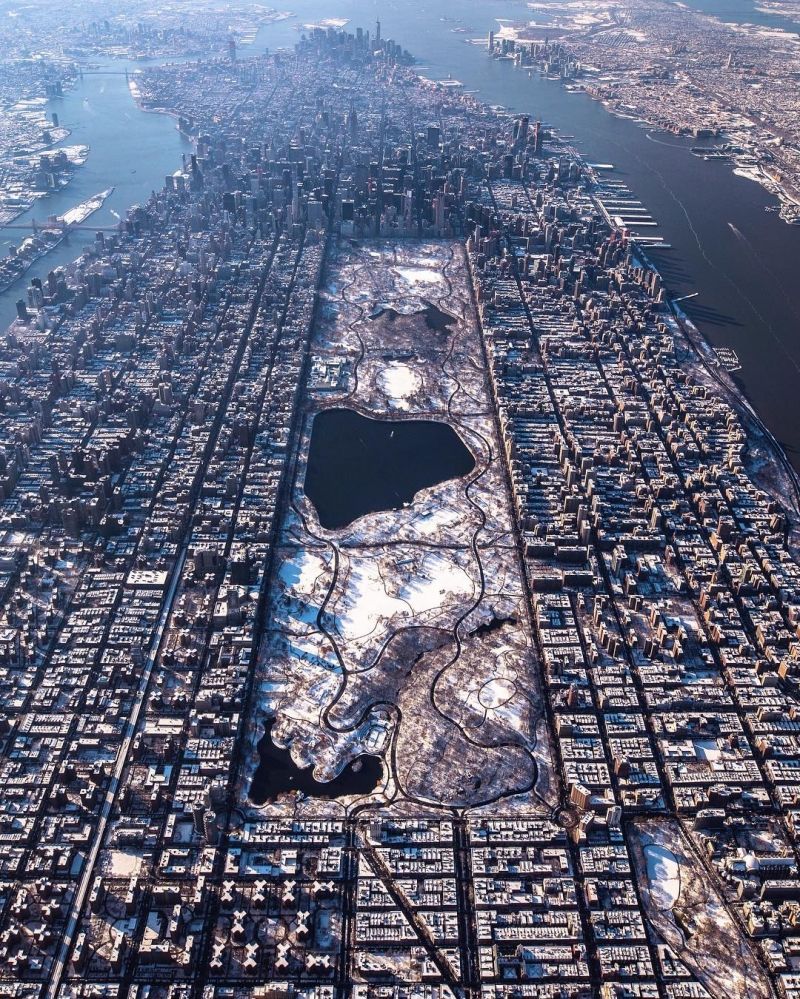 insolite central ciel manhattan neige new-york park vue