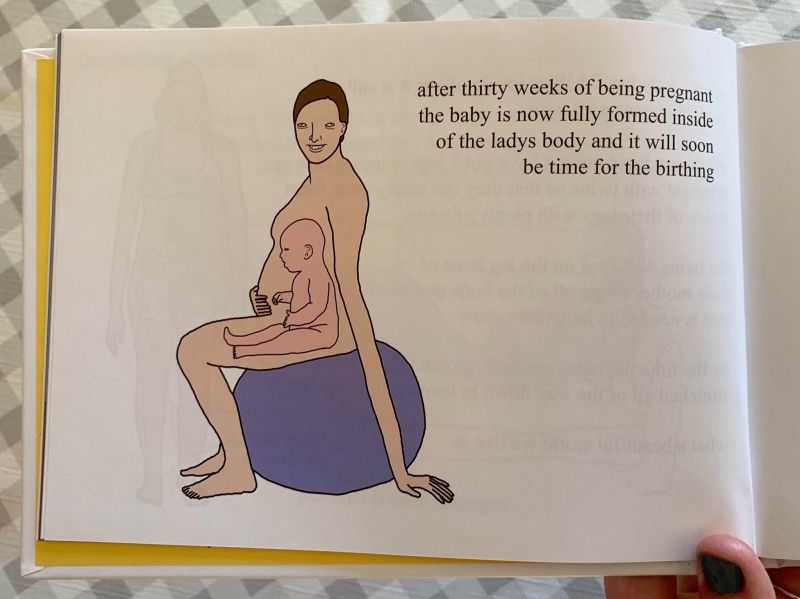 insolite bebe dessin enceinte femme livre