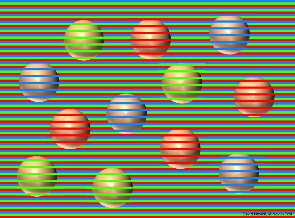 Ces boules sont de la même couleur (Illusion d'optique)