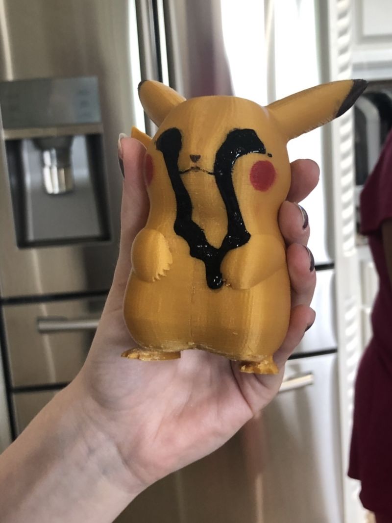 insolite 3d impression oeil pikachu pokemon
