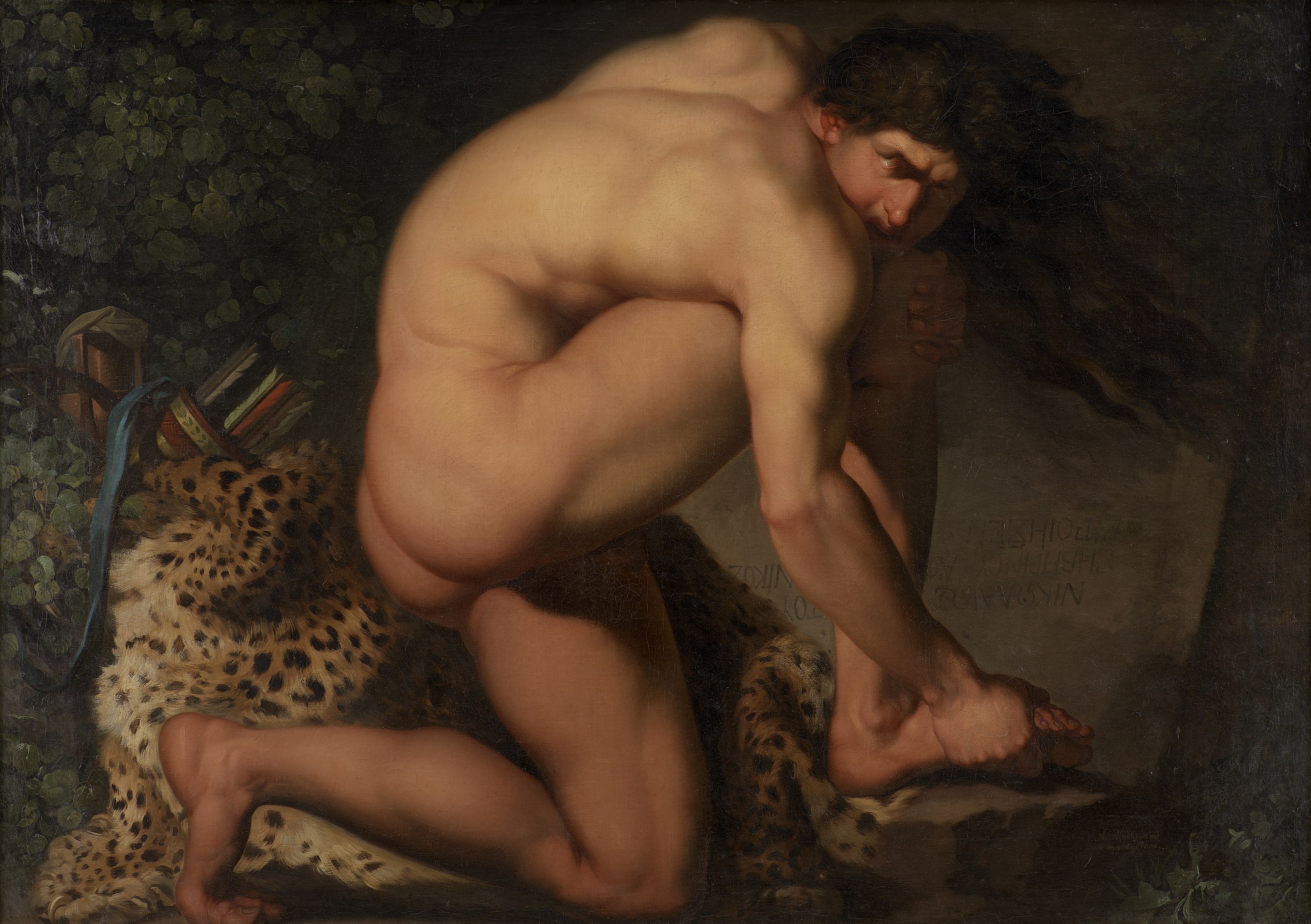 Très beau tableau de 1775 intitulé « L'orteil dans la putain de sa mère de table basse »