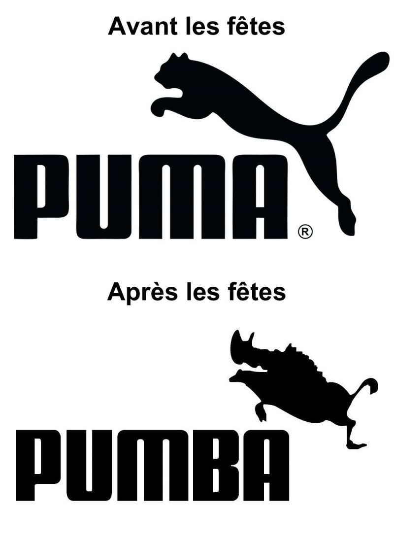 insolite fete gros logo puma pumba