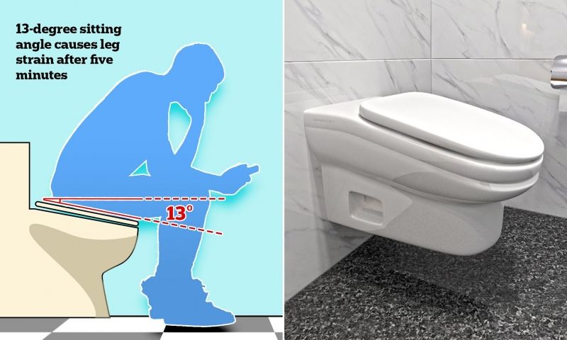 insolite douleur inclinaison jambe siege toilette