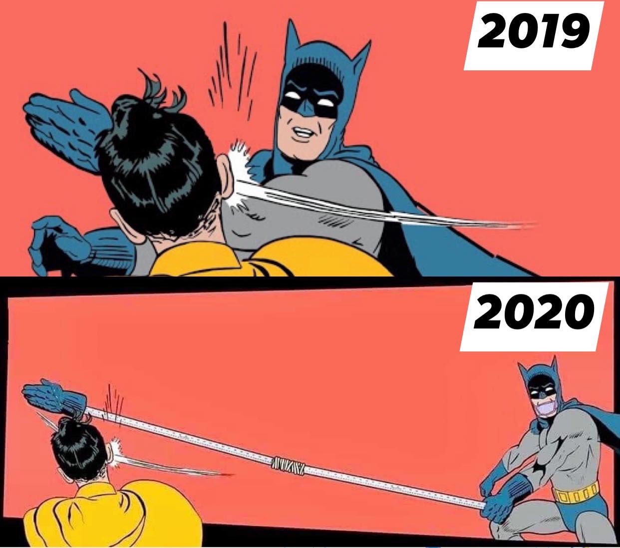 La gifle de Batman en 2019 vs 2020