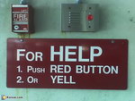 button rouge Pour avoir de l'aide