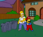 simpson Mario contre Donkey Kong Homer
