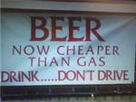 prix essence biere Boire ou conduire, il faut choisir