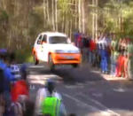 spectateur Sortie de route au Rallye de Narón