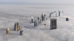 nuage Vue du dernier étage du Burj Khalifa