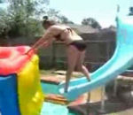 flip back piscine Backflip sur un toboggan