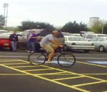 chute velo faceplant Faceplant sur un parking