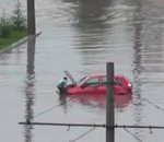 russie kazan Bus vs Inondation
