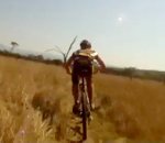chute vtt Cycliste vs Antilope