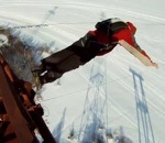 neige accident Problème de parachute lors d'un base jump