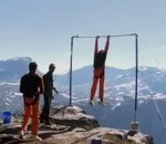 jump saut norvege Barre fixe + Base Jump = Fail
