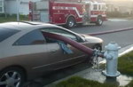 pompier voiture Ne pas garer devant une bouche d'incendie