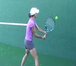 volee entrainement Entrainement de tennis de Cara Black