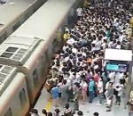 chine Le métro de Pékin aux heures de pointe