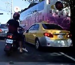 poursuite course Taxi vs Scooters