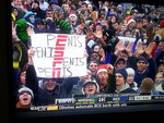 pancarte tribune ESPN PENIS