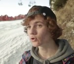 chute ski Un rider se fait faucher en pleine interview