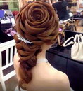 cheveux fleur Cheveux Rose