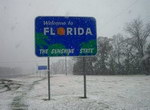 floride Sunshine State sous la neige