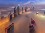 brouillard Dubaï, un matin