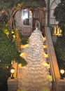 mariage escalier Robe de mariée avec longue traîne