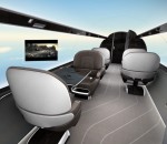 futur Un avion futuriste sans hublots