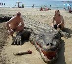 geant Crocodile de sable géant