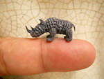tricot crochet Mini rhinocéros en crochet
