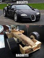 1 voiture Bugatti / Baguetti