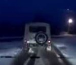 voiture route neige Policier russe Terminator