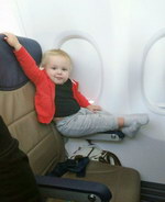 fauteuil Un enfant cool dans un avion
