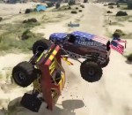 truck Un monster truck fait une prise de judo dans GTA V