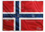 drapeau  Pub d'une compagnie aérienne norvégienne