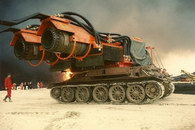 tank Réacteurs de Mig-21 montés sur un char pour éteindre les puits de pétrole